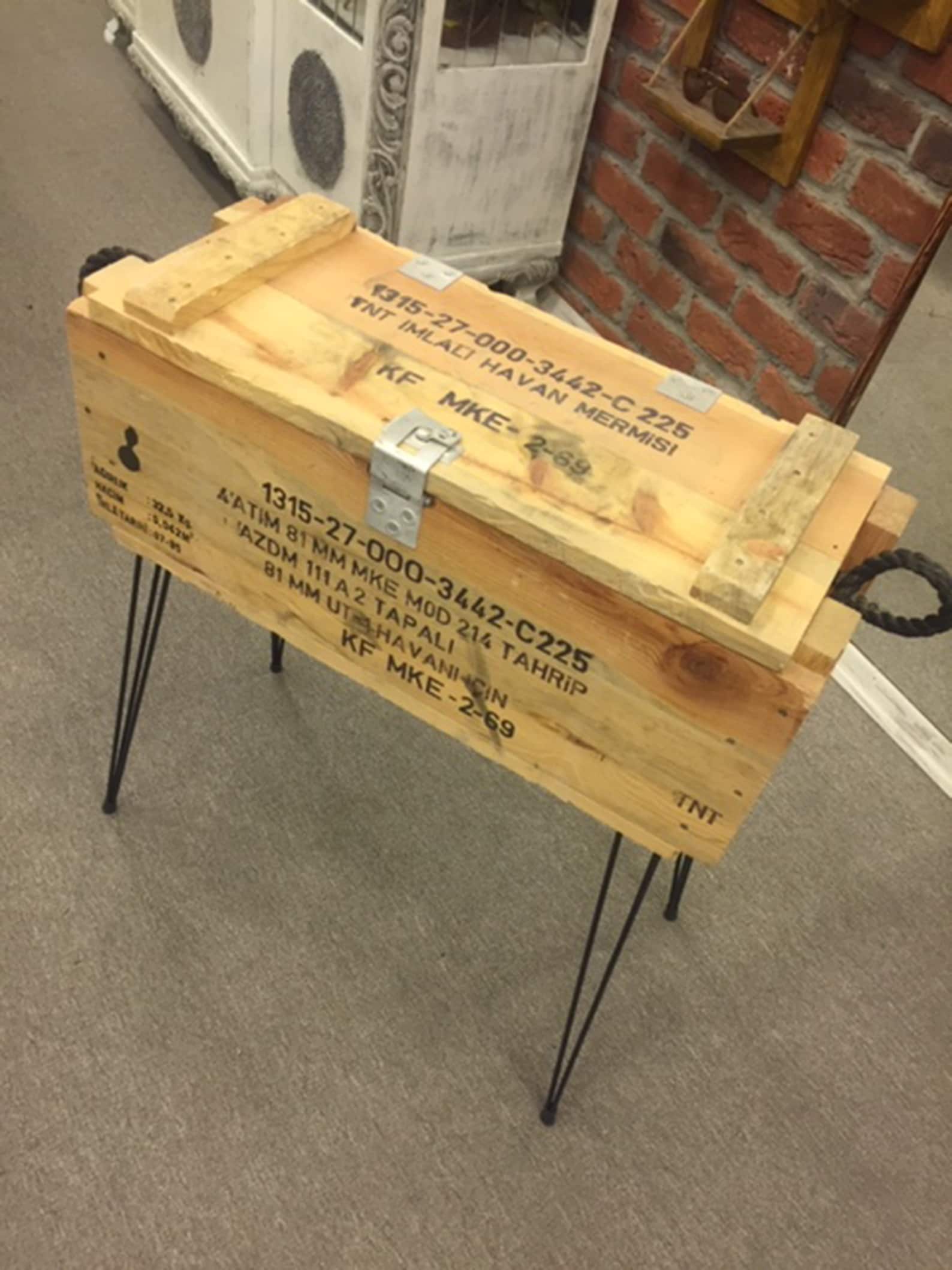 Coffee Table From Military Cannon Ammo Box. Old Military Chest Etsy