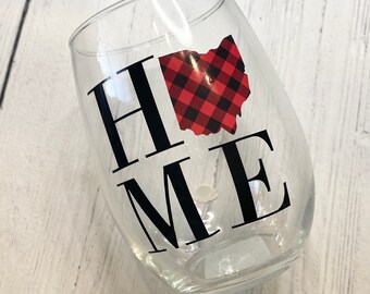 buffalo plaid wine bolsa