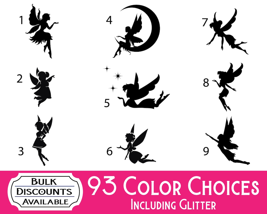 Fairy Decals: Whimsical Vinyl Stickers for Tumblers, Laptops, Cars. or ...