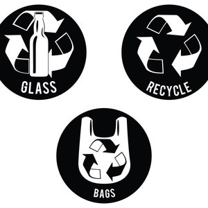 Trash Can Decals / Recycle Decals / Vinyl Decals / Recycle Sticker ...