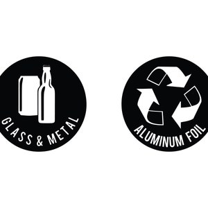 Trash Can Decals / Recycle Decals / Vinyl Decals / Recycle Sticker ...