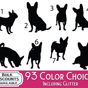 Chihuahua Silhouette Decal: Waterproof Dog Sticker for Cars, Laptops