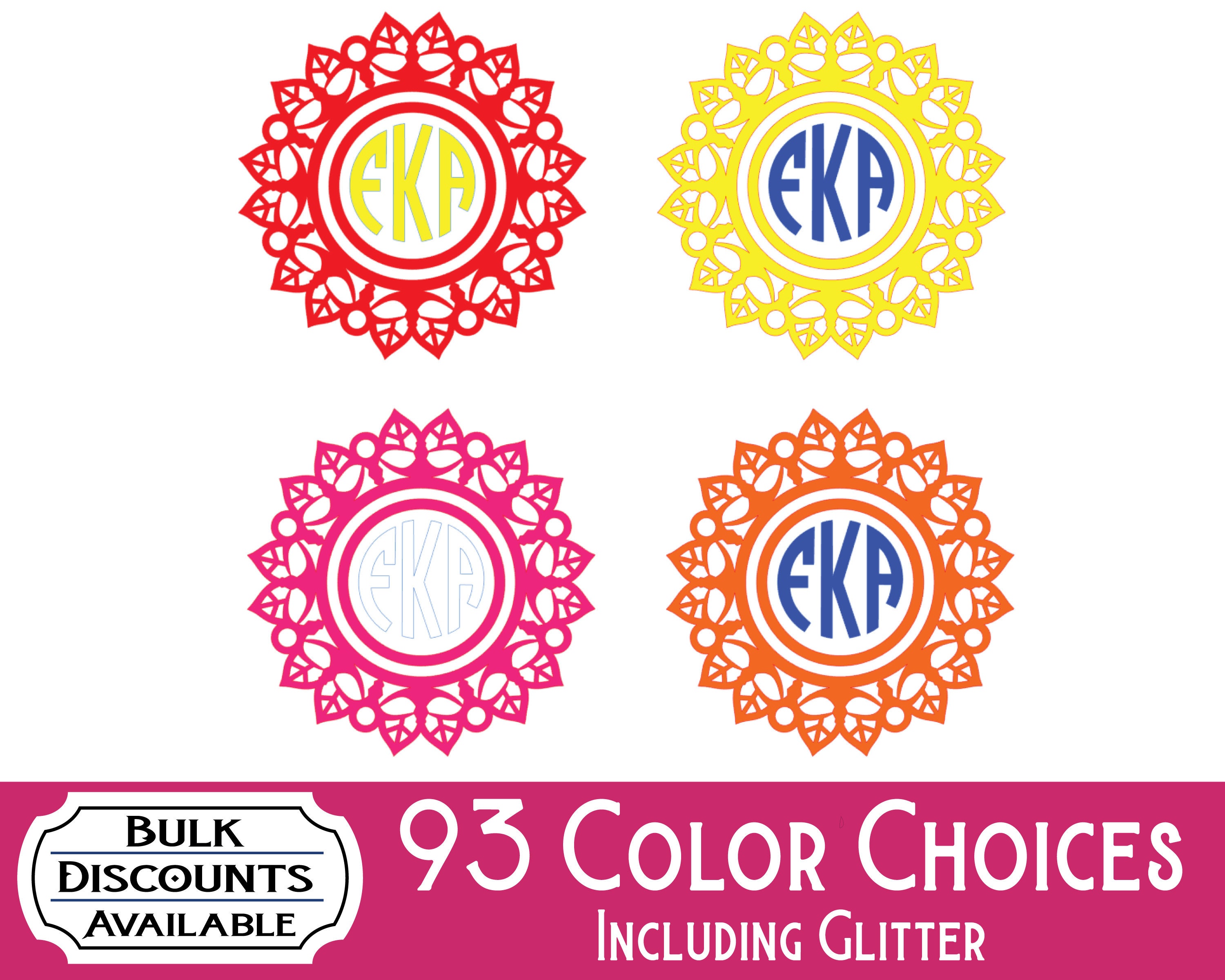 Mandala Monogram / Yeti Mandala Monogram / Mandala Decal / Mandala ...