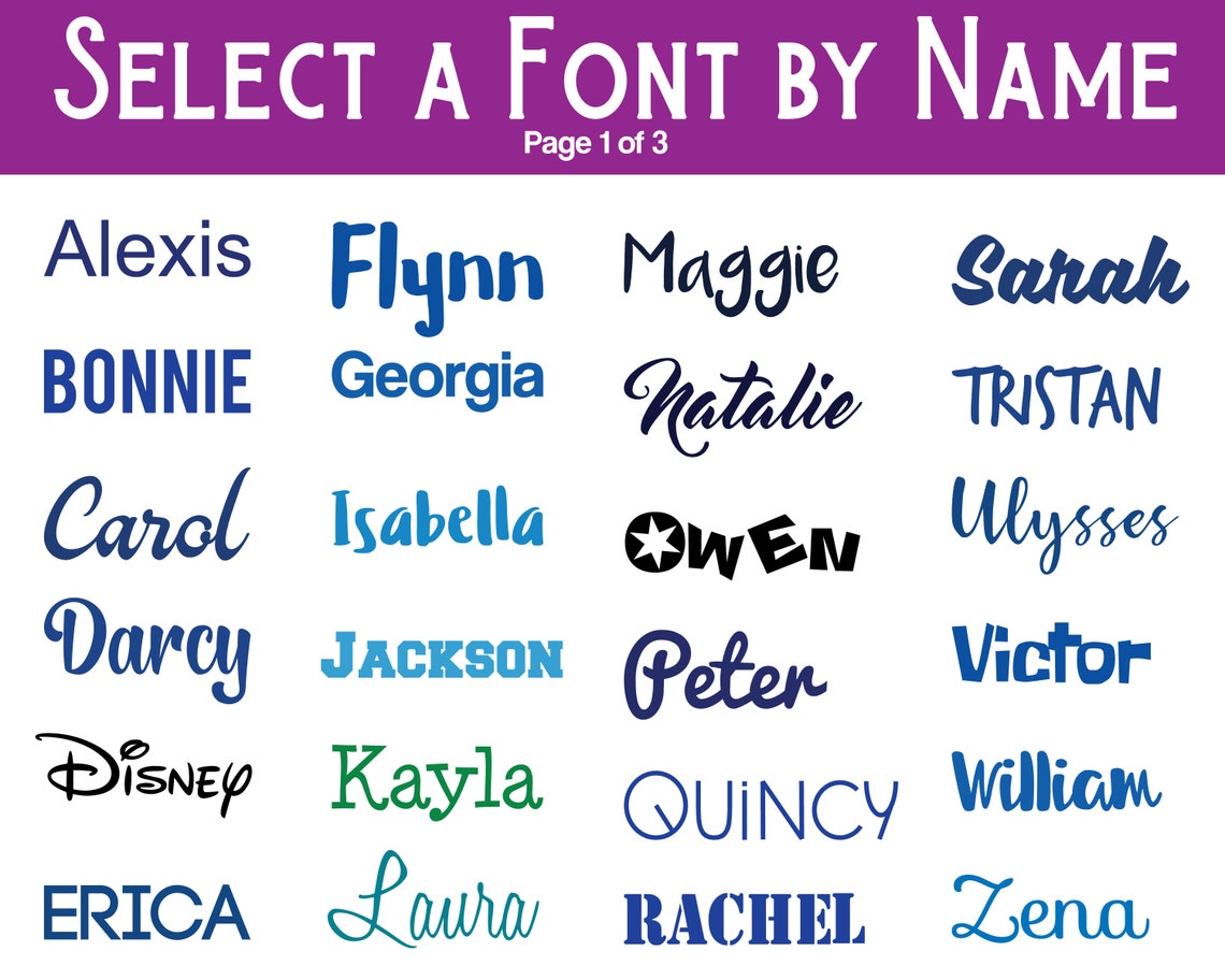 Name Decal for Wall Custom Vinyl Wall Decal Etsy