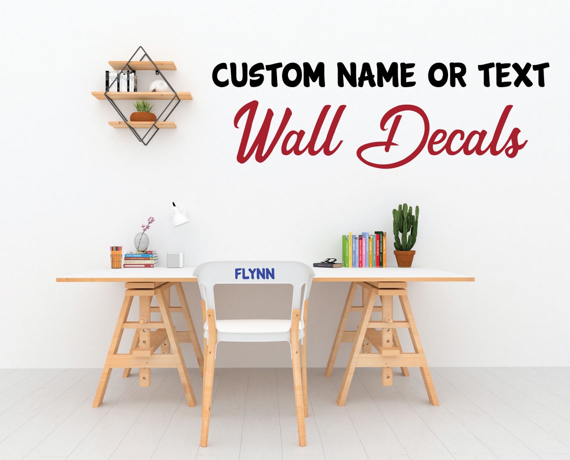 Name Decal for Wall Custom Vinyl Wall Decal Etsy