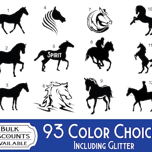 Horse Vinyl Decal / Personalized Horse Decal / Horse Yeti Decal / Horse Car Decal / Horse Sticker / Horse Vinyl Sticker / Vinyl Decal