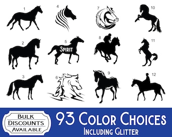 Horse Vinyl Decal / Personalized Horse Decal / Horse Yeti Decal / Horse Car Decal / Horse Sticker / Horse Vinyl Sticker / Vinyl Decal