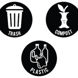 Trash Can Decals / Recycle Decals / Vinyl Decals / Recycle Sticker ...