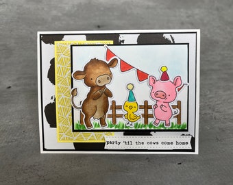 Funny birthday card/punny birthday card/animal birthday card