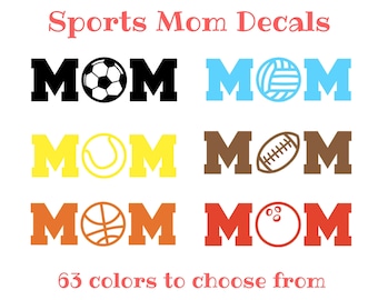 Sports Mom Vinyl Decal: Custom Ball Decal