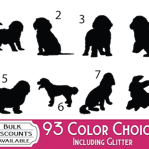 Cockapoo Silhouette Decal: Waterproof Dog Sticker for Cars, Laptops
