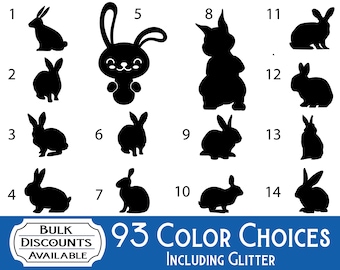Rabbit Decal: Waterproof Vinyl Bunny Sticker for Car, Laptop & More