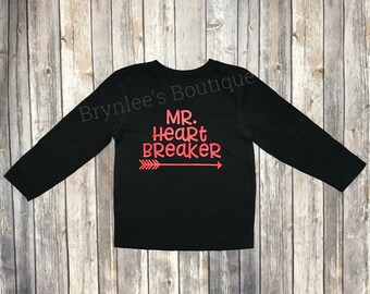 Mr. Heartbreaker-Toddler Valentine Shirt-Boys Valentine Shirt-Valentines Shirt