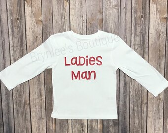 Ladies Man-Toddler Valentine Shirt-Boys Valentine Shirt-Valentines Shirt-Ladies Man T-Shirt