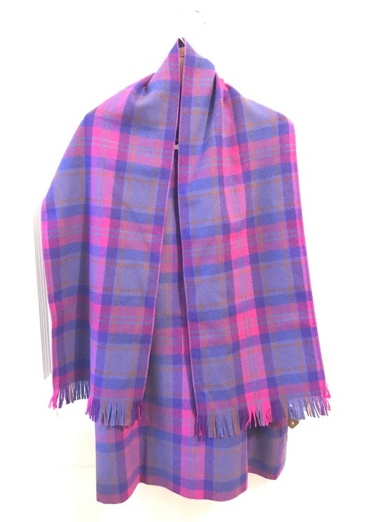 Vintage Pendleton 100% Wool Tartan Skirt and Scarf
