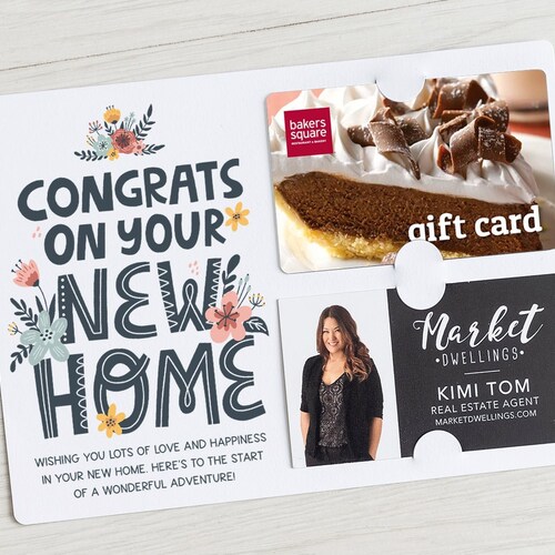 SET of Congrats on Your New Home Gift Card and Business Card Etsy