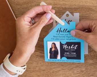 I'm not just a Real Estate Agent, I'm also your neighbor | Real Estate Agent Marketing | Promotional Business Cards | Pop By Tags | 15-GT004