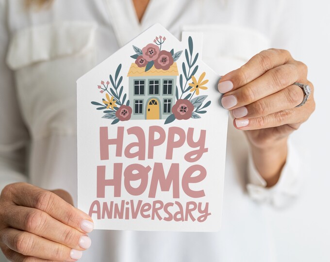 SET of Happy Home Anniversary Greeting Cards W/envelopes - Etsy