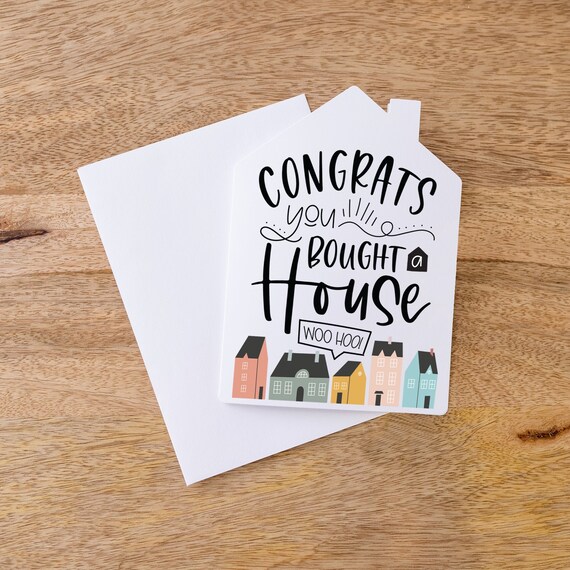 SET of Congrats You Bought a House Closing Day Greeting Cards Etsy