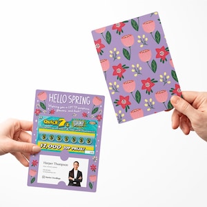 Ensemble de Hello Spring ! Je vous souhaite un loto, du soleil, des fleurs et de la chance ! Expéditeurs | Enveloppes incluses | Immobilière printanière, Prêts hypothécaires | M41-M002