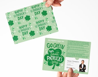 Set of Go Green This St. Patrick's Day Mailers | Envelopes Included | St. Patrick's Day Real Estate | M158-M003