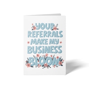 LOT de cartes de vœux avec enveloppes « Make My Business » que vous recommandez | Client immobilier | Insérer une carte de visite | Carte client | 29-GC001