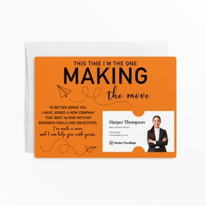 ENSEMBLE d'expéditeurs de sociétés de déménagement / maisons de courtage avec enveloppes | Marketing des agents immobiliers | Cartes | M19-M003