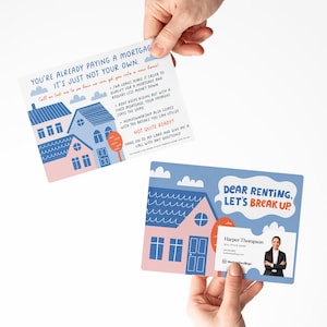 Ensemble de chers locataires, rompons. Expéditeurs | Enveloppes incluses | Marketing créatif pour prêts immobiliers | M103-M003