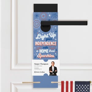 Illuminez votre indépendance avec une maison qui scintille. Accroche-portes | Immobilier du 4 juillet | 29-DH004