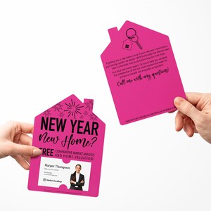 Jeu de plis double face avec enveloppes Nouvel An, New Home | Papier pour cartes de visite | Découvrez le Nouvel An | E-mail client | M6-M001