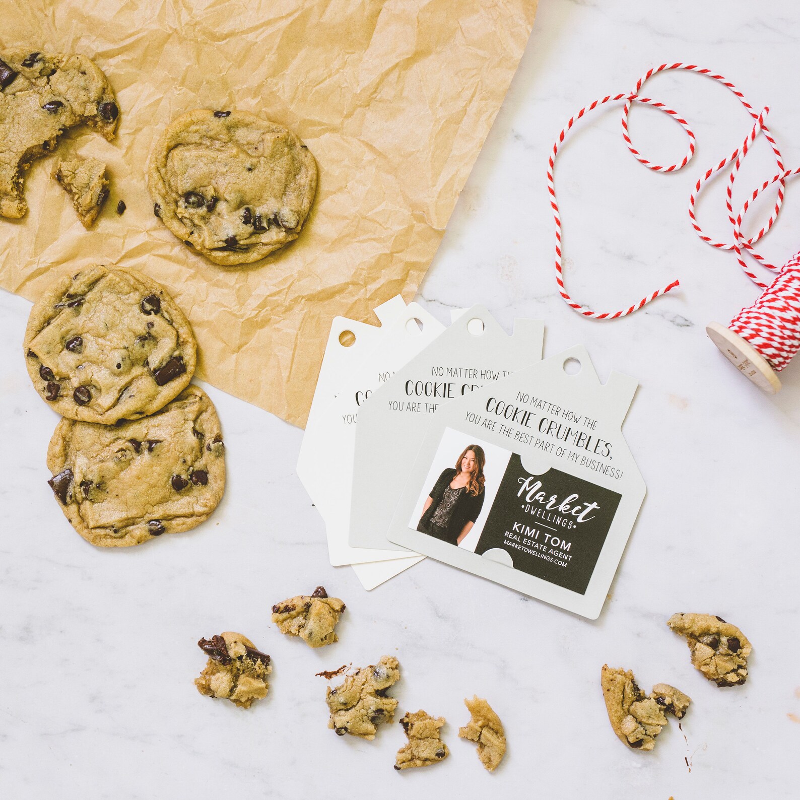 No Matter How the Cookie Crumbles Tag Promote Business Pop | Etsy