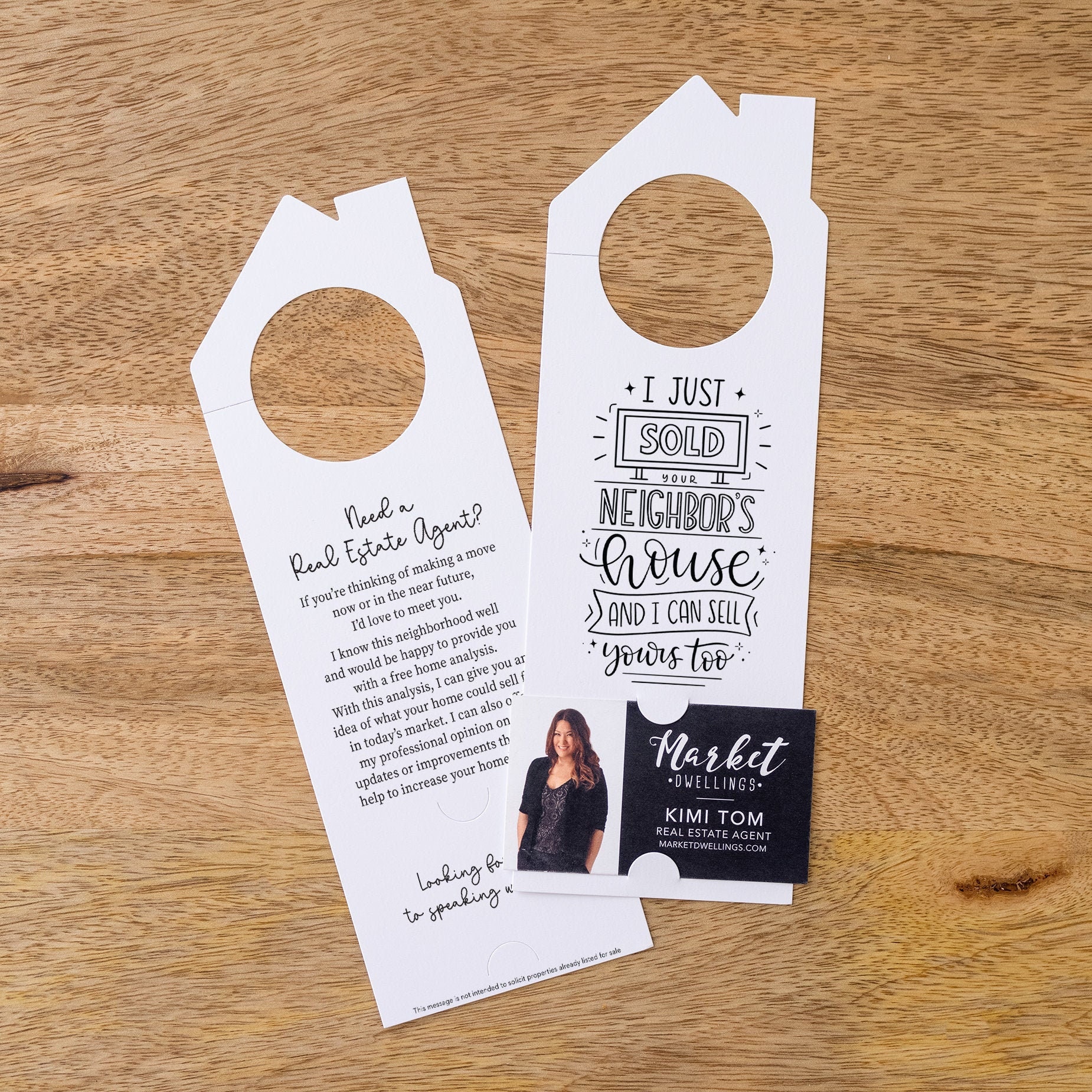 I Just Sold Your Neighbor's House Door Hanger | Real Estate Agent…