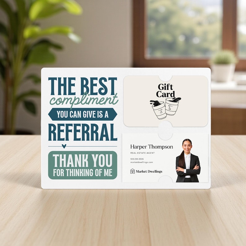 Set of the Best Compliment You Can Give is a Referral Gift Card and ...