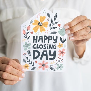 SET of Happy Closing Day Greeting Cards w/Envelopes Home Closing Gift Happy Closing Card Real Estate Agent 37-GC002 image 1