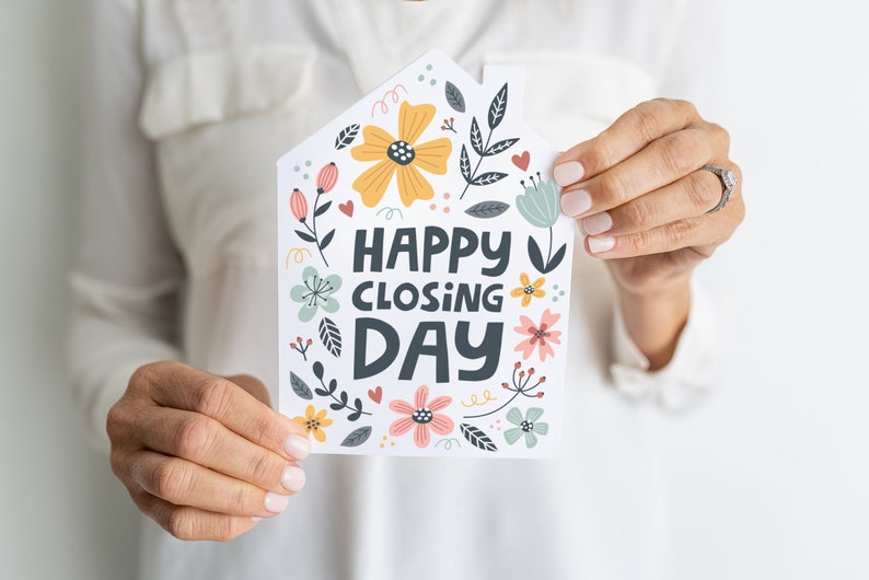 SET of Happy Closing Day Greeting Cards w/Envelopes Home Closing Gift Happy Closing Card Real Estate Agent 37-GC002 image 1