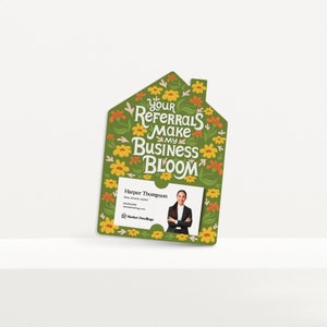 Set of Your Referrals Make My Business Bloom Mailers Envelopes Included Spring Real Estate M256-M001 image 2