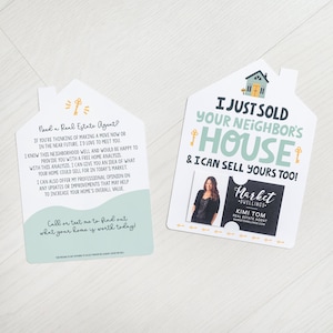 SET of I Just Sold Your Neighbor's House Mailer w/Envelopes | Real Estate Agent Marketing | Insert your business card | M37-M001