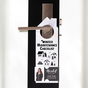 Winter Maintenance Checklist Door Hangers Winter Real Estate - Etsy