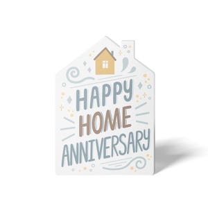 LOT de cartes de voeux joyeux anniversaire avec enveloppes | Carte d'agent immobilier | Anniversaire de la maison | Accueil Hypothèque Anniversaire | 47-GC002
