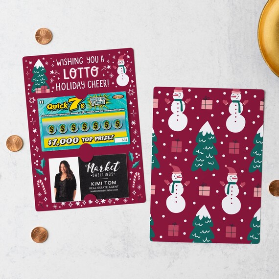 Set of Wishing You A Lotto Holiday Cheer Mailers Envelopes