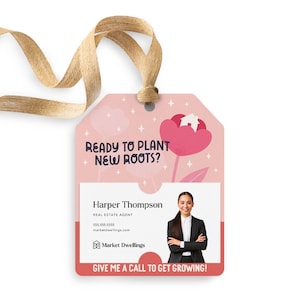 Prêt à planter de nouvelles racines ? Étiquettes-cadeaux | Spring Insurance hypothèque immobilière Pop By Marketing | 184-GT001-AB
