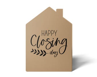 SET of Greeting Cards Happy Closing Day | Real Estate Agent Card | Home Closing Gift | Happy Closing Card | Real Estate Mortgage | 6-GC002