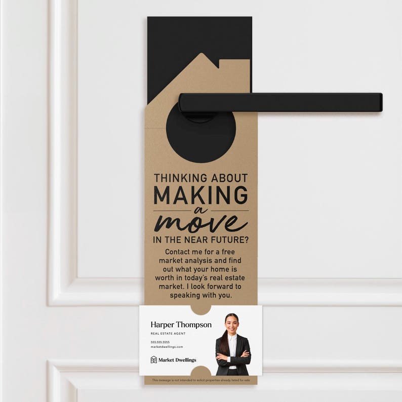 a door hanger that says thinking about making a movie in the near future