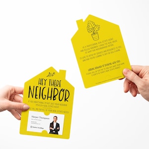 SET of Hey There Neighbor Real Estate Mailers w/Envelopes | Real Estate Agent Marketing | Insert your business card | Mailable | M25-M001