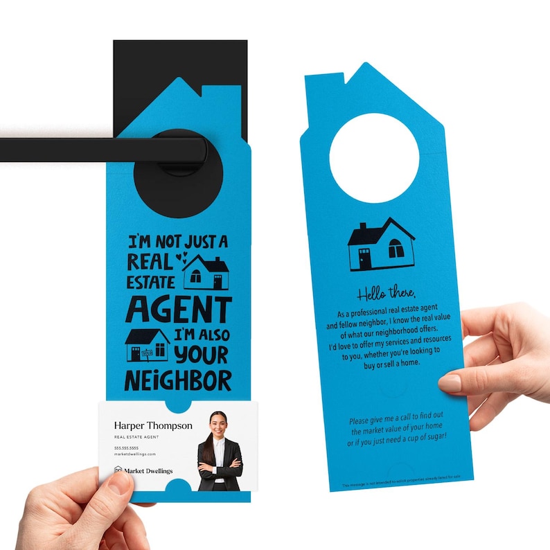a door hanger with a door hanger attached to it
