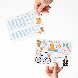 Ensemble d'emballages pour activités printanières | Enveloppes incluses | Immobilier de printemps | M156-M003