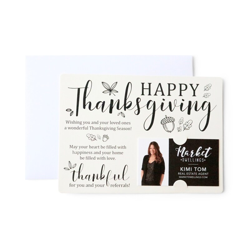SET of Happy Thanksgiving Mailer With Envelopes Mailer Etsy