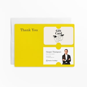 LOT de cartes-cadeaux de remerciement et porte-cartes de visite | de voeux avec enveloppe | carte de remerciement client | avec carte de visite | M6-M008