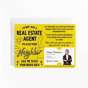 Lot d'enveloppes Je ne suis pas seulement un agent immobilier, je suis aussi votre voisin | Immobilier Quartier Pop By Marketing | M126-M003