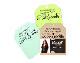 Always Trust an Insurance Agent with Good "Scents" Tag | Gift Tags for business cards | Pop By Tags | Candle Gift Tag | 13-GT001